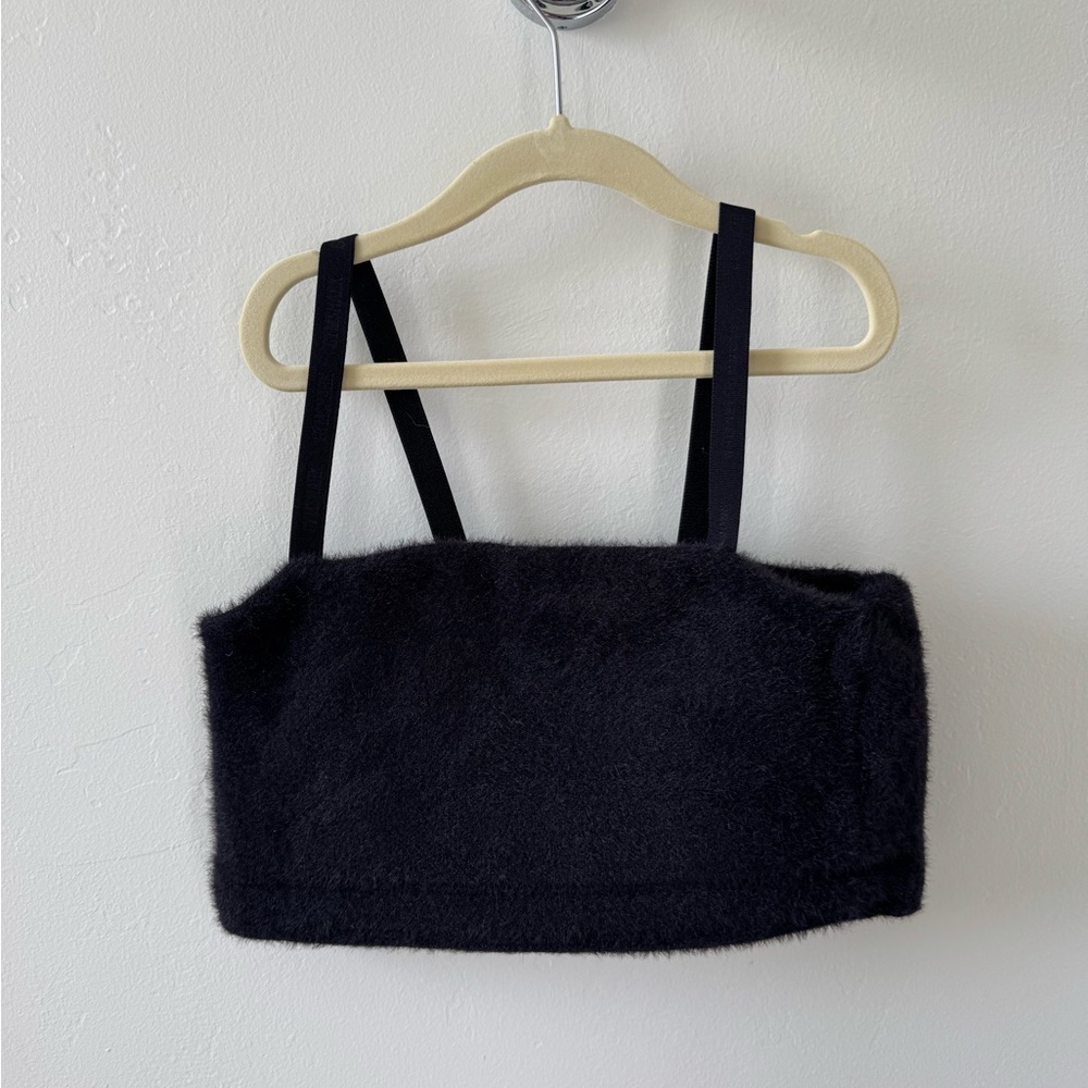Whitney Simmons x Gymshark eyelash knit bandeau top Black - Medium